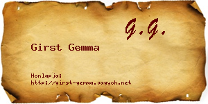 Girst Gemma névjegykártya